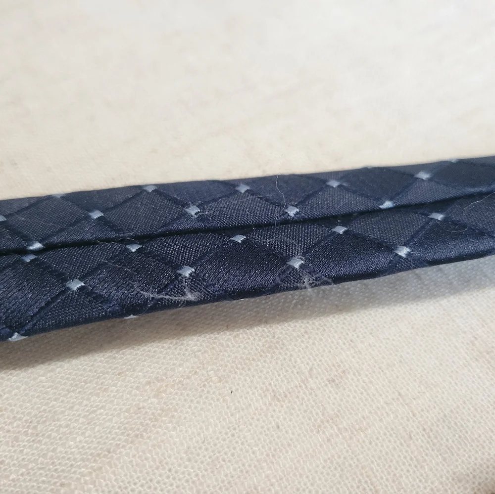 Christian Dior Cravates Monogram Tie Navy Blue Vintage Dots Fredericks & Nelson